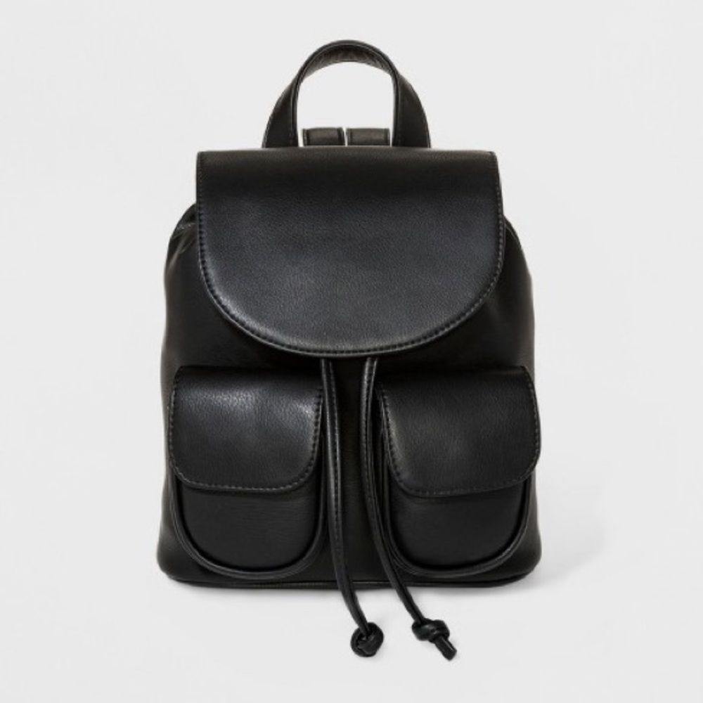 Wild Fable Drawstring Mini Black Backpack
